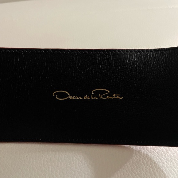 Oscar de la Renta Red & Black Genuine Snake Belt NWOT